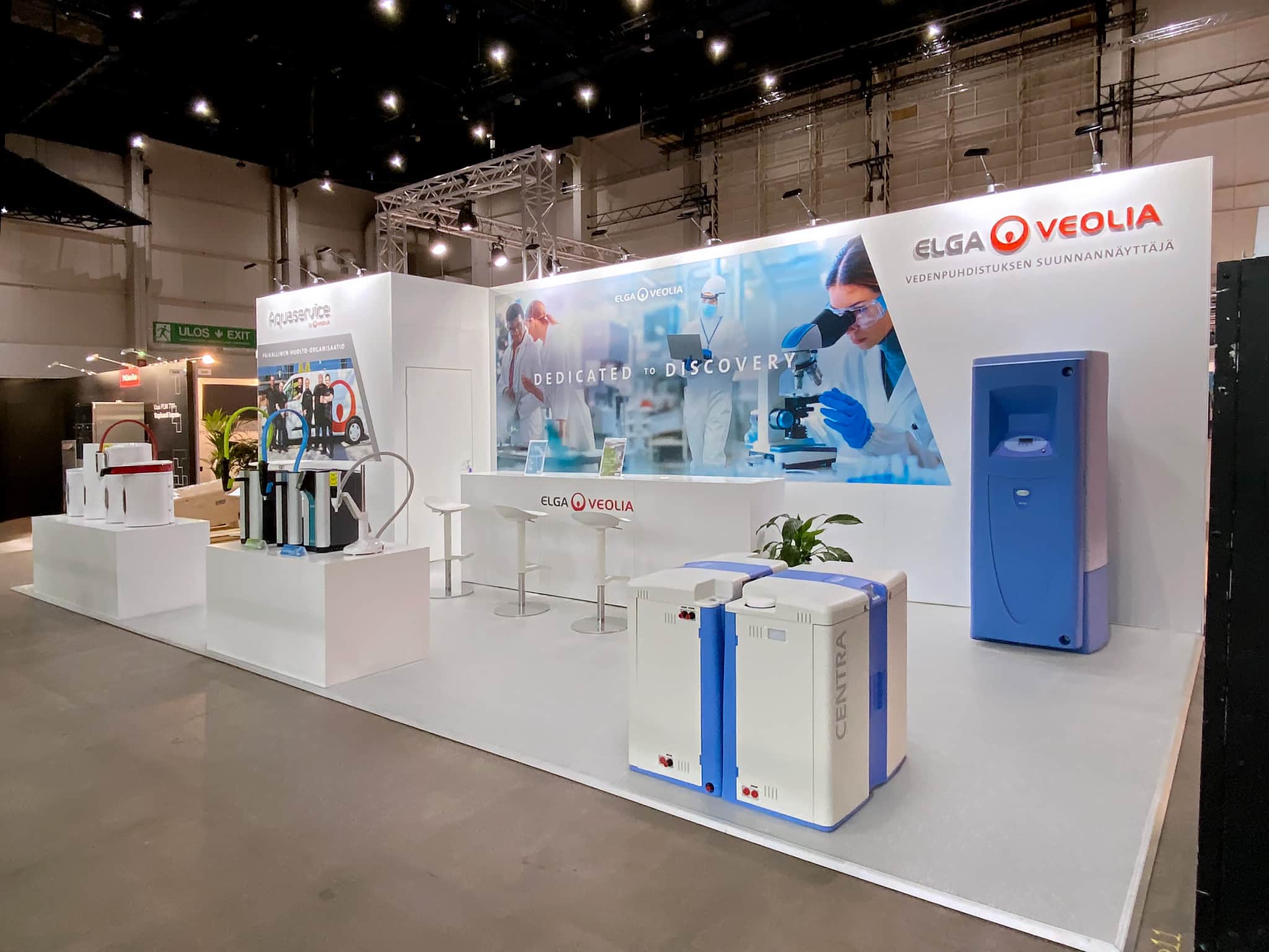 Hyvin suunniteltu messuosasto toimii niin vieraille kuin henkilöstölle